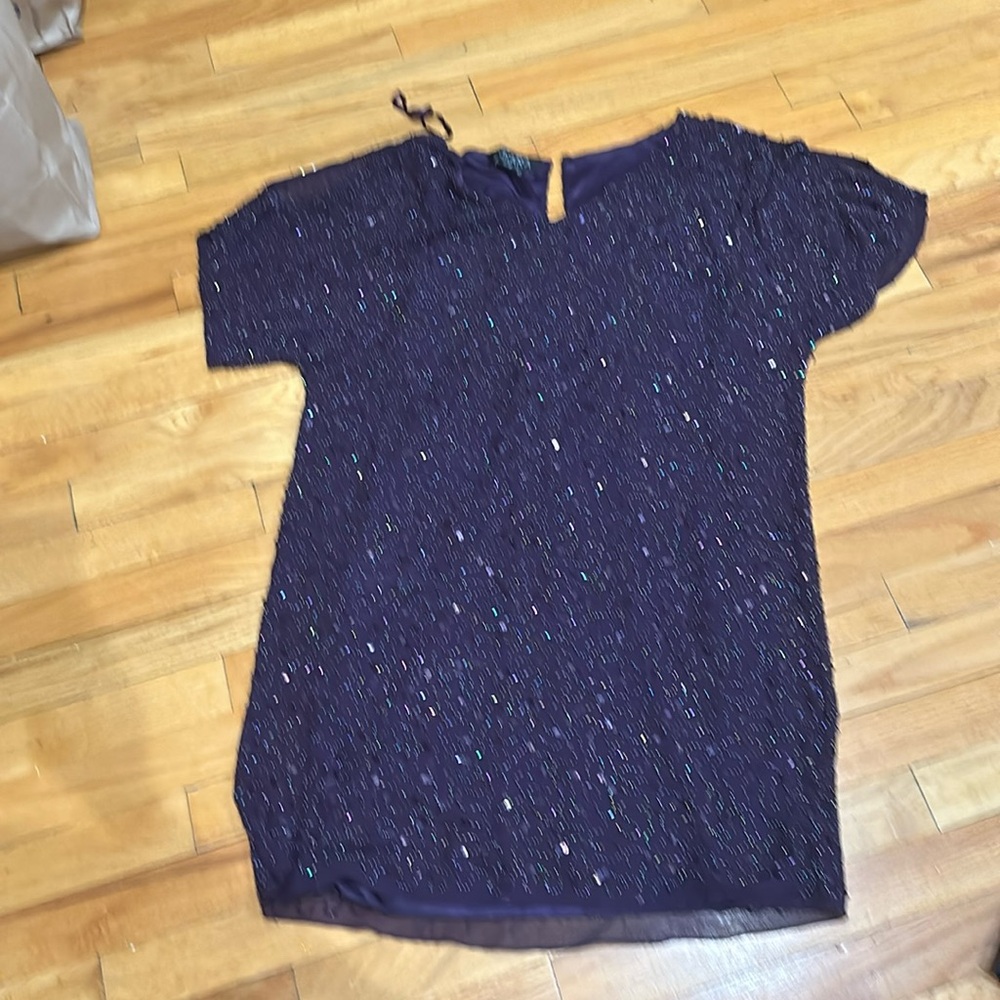 Ladies purple beaded dress